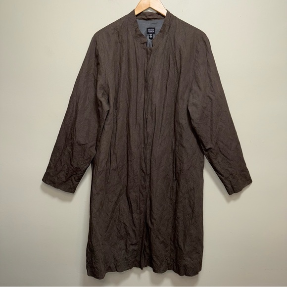 Eileen Fisher Jackets & Blazers - Eileen Fisher Brown Kimono Cotton Jacket